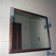 Купить настенное зеркало в деревянной рамке с подсветкой в Донецке