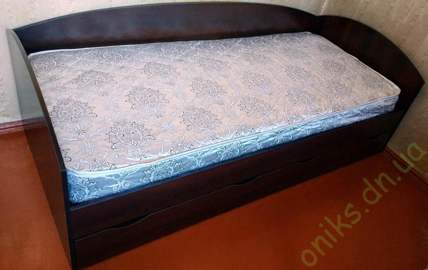 Купить кровать односпальную "Дуга" с ящиками в Донецке